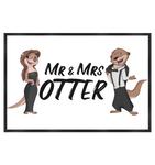 "Mr & Mrs Otter" - Fußmatte 60x40cm - Schweinchen's Shop - Home & Living - White / 60x40cm