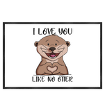Otter - "Love You Like No Otter" - Fußmatte 60x40cm - Schweinchen's Shop - Home & Living - White / 60x40cm
