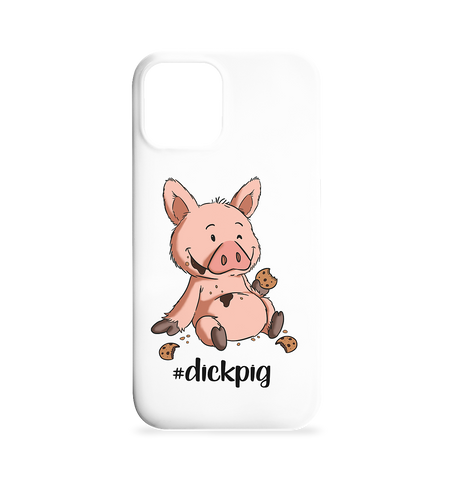 "DickPig" - Iphone 12 / 12 Pro Handyhülle - Schweinchen's Shop - Accessoires - Paperwhite / One Size