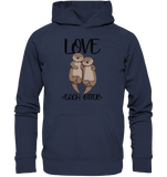 Love Each Otter Kids - Kids Premium Hoodie - Schweinchen's Shop - Kinder-Produkte - Deep Navy / 116