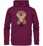 Otter Kids - Kids Premium Hoodie - Schweinchen's Shop - Kinder-Produkte - Burgund / 116
