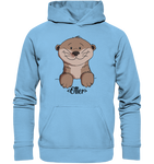 Otter Kids - Kids Premium Hoodie - Schweinchen's Shop - Kinder-Produkte - Sky Blue / 116