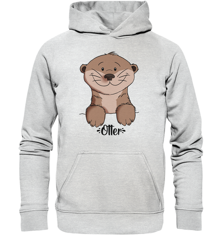 Otter Kids - Kids Premium Hoodie - Schweinchen's Shop - Kinder-Produkte - Heather Grey (meliert) / 116
