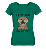 Otter - "Love You Like No Otter" - Ladies Organic Shirt - Schweinchen's Shop - Lady-Shirts - Varsity Green / S