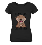 Otter - "Love You Like No Otter" - Ladies Organic Shirt - Schweinchen's Shop - Lady-Shirts - Black / XS