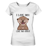 Otter - "Love You Like No Otter" - Ladies Organic Shirt - Schweinchen's Shop - Lady-Shirts - White / XS