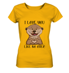 Otter - "Love You Like No Otter" - Ladies Organic Shirt - Schweinchen's Shop - Lady-Shirts - Spectra Yellow / S