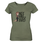 T-Shirt - "Not Like Otter Girls" - Ladies Organic Shirt (meliert) - Schweinchen's Shop - Lady-Shirts - Mid Heather Khaki / S