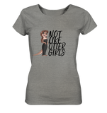 T-Shirt - "Not Like Otter Girls" - Ladies Organic Shirt (meliert) - Schweinchen's Shop - Lady-Shirts - Mid Heather Grey / S