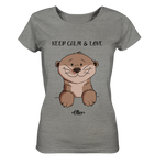 Otter "KEEP CALM" - Ladies Organic Shirt (meliert) - Schweinchen's Shop - Lady-Shirts -