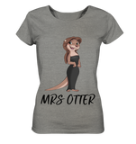 T-Shirt - "Mrs Otter" - Ladies - Schweinchen's Shop - Lady-Shirts - Mid Heather Grey / S