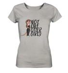 T-Shirt - "Not Like Otter Girls" - Ladies Organic Shirt (meliert) - Schweinchen's Shop - Lady-Shirts - Heather Grey / S