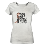 T-Shirt - "Not Like Otter Girls" - Ladies Organic Shirt (meliert) - Schweinchen's Shop - Lady-Shirts - Cream Heather Grey / S