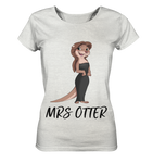 T-Shirt - "Mrs Otter" - Ladies - Schweinchen's Shop - Lady-Shirts - Cream Heather Grey / S