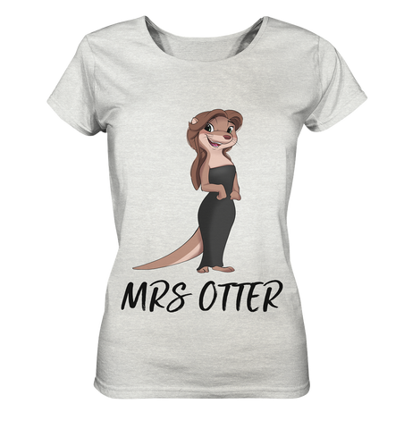 T-Shirt - "Mrs Otter" - Ladies - Schweinchen's Shop - Lady-Shirts - Cream Heather Grey / S