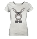 Esel o.T. - Ladies Organic Shirt (meliert) - Schweinchen's Shop - Lady-Shirts - Cream Heather Grey / S