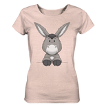 Esel o.T. - Ladies Organic Shirt (meliert) - Schweinchen's Shop - Lady-Shirts - Cream Heather Pink / S
