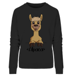 Pullover - "Alpaca" - Ladies - Schweinchen's Shop - Sweatshirts - Black / S
