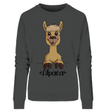 Pullover - "Alpaca" - Ladies - Schweinchen's Shop - Sweatshirts - Anthracite / S