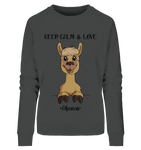 Pullover - "Keep Calm" - Ladies - Schweinchen's Shop - Sweatshirts - Anthracite / S