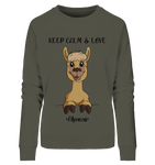 Pullover - "Keep Calm" - Ladies - Schweinchen's Shop - Sweatshirts - Khaki / S