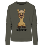 Pullover - "Alpaca" - Ladies - Schweinchen's Shop - Sweatshirts - Khaki / S