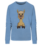 Pullover - Alpaca - Ladies - Schweinchen's Shop - Sweatshirts - Mid Heather Blue / S