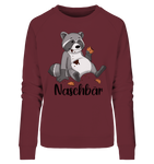 Naschbär - Ladies Organic Sweatshirt - Schweinchen's Shop - Sweatshirts - Burgundy / L
