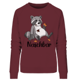 Naschbär - Ladies Organic Sweatshirt - Schweinchen's Shop - Sweatshirts - Burgundy / L