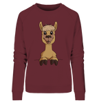 Pullover - Alpaca - Ladies - Schweinchen's Shop - Sweatshirts - Burgundy / S
