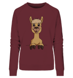 Pullover - Alpaca - Ladies - Schweinchen's Shop - Sweatshirts - Burgundy / S