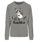 Naschbär - Ladies Organic Sweatshirt - Schweinchen's Shop - Sweatshirts - Mid Heather Grey / L