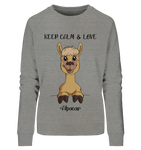Pullover - "Keep Calm" - Ladies - Schweinchen's Shop - Sweatshirts - Mid Heather Grey / S