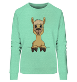 Pullover - Alpaca - Ladies - Schweinchen's Shop - Sweatshirts - Mid Heather Green / S