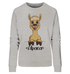 Pullover - "Alpaca" - Ladies - Schweinchen's Shop - Sweatshirts - Heather Grey / S