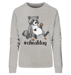 #cheatday - Ladies Organic Sweatshirt - Schweinchen's Shop - Sweatshirts - Heather Grey / M