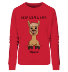 Pullover - "Keep Calm" - Ladies - Schweinchen's Shop - Sweatshirts - Red / S