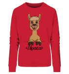 Pullover - "Alpaca" - Ladies - Schweinchen's Shop - Sweatshirts - Red / S