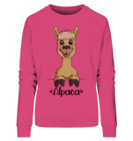 Pullover - "Alpaca" - Ladies - Schweinchen's Shop - Sweatshirts - Pink Punch / S