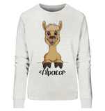 Pullover - "Alpaca" - Ladies - Schweinchen's Shop - Sweatshirts - Cream Heather Grey / S
