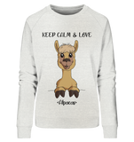 Pullover - "Keep Calm" - Ladies - Schweinchen's Shop - Sweatshirts - Cream Heather Grey / S