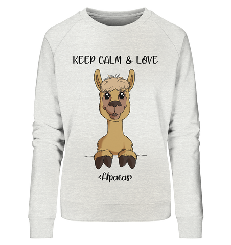 Pullover - "Keep Calm" - Ladies - Schweinchen's Shop - Sweatshirts - Cream Heather Grey / S