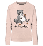 #cheatday - Ladies Organic Sweatshirt - Schweinchen's Shop - Sweatshirts - Cream Heather Pink / S