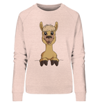 Pullover - Alpaca - Ladies - Schweinchen's Shop - Sweatshirts - Cream Heather Pink / S