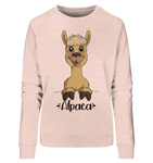 Pullover - "Alpaca" - Ladies - Schweinchen's Shop - Sweatshirts - Cream Heather Pink / S