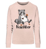 Naschbär - Ladies Organic Sweatshirt - Schweinchen's Shop - Sweatshirts - Cream Heather Pink / S