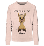 Pullover - "Keep Calm" - Ladies - Schweinchen's Shop - Sweatshirts - Cream Heather Pink / S