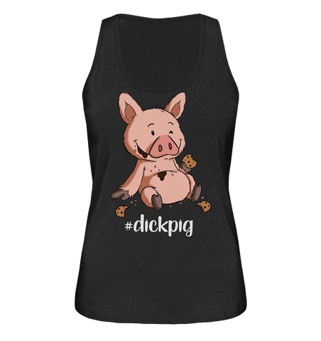 Organic Tank-Top - "DickPig" Black Edition - Ladies - Schweinchen's Shop - Tank-Tops - Black / S