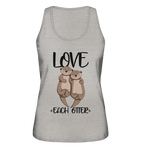 "LOVE EACH OTTER" - Otter - Ladies Organic Tank-Top - Schweinchen's Shop - Tank-Tops - Heather Grey / S