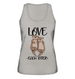 "LOVE EACH OTTER" - Otter - Ladies Organic Tank-Top - Schweinchen's Shop - Tank-Tops - Heather Grey / S